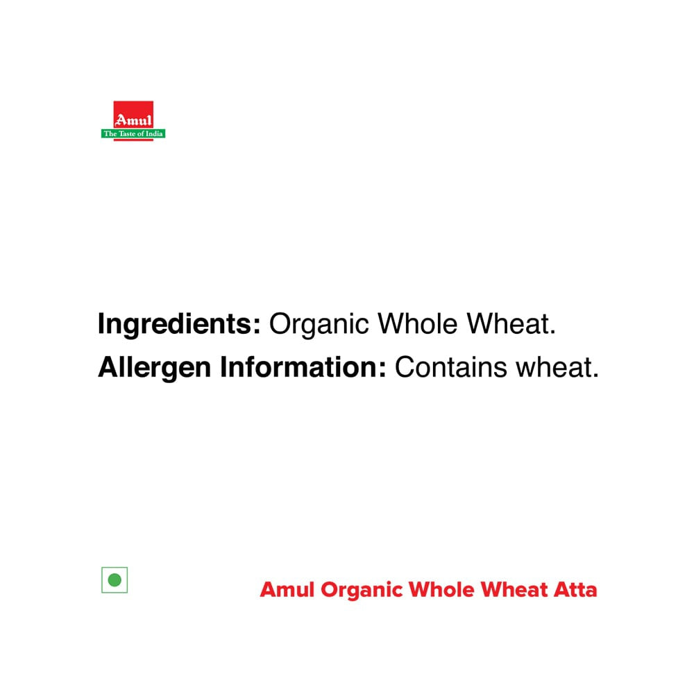 Amul Organic Atta (Whole Wheat) : 5 kg