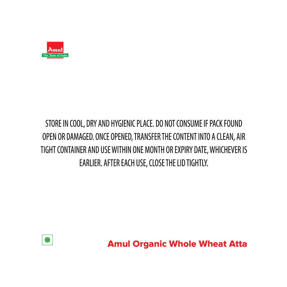 Amul Organic Atta (Whole Wheat) : 5 kg
