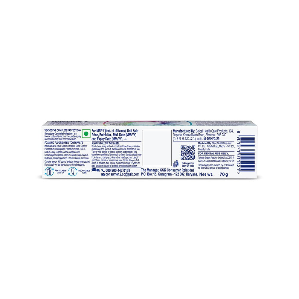 Sensodyne Complete Protection + Sensitive Toothpaste : 70 g
