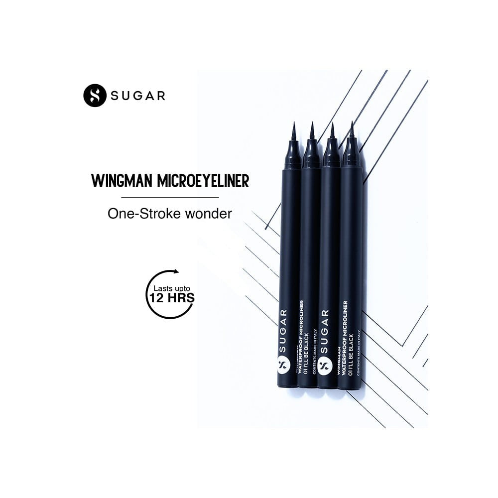 SUGAR Wingman Waterproof Micro Eyeliner (I'll Be Black 01) : 1.6 ml