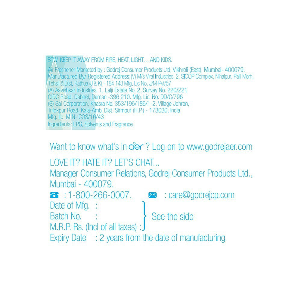 Godrej Aer Morning Misty Meadows Air Freshener - Pack of 2 : 2 x 220 ml