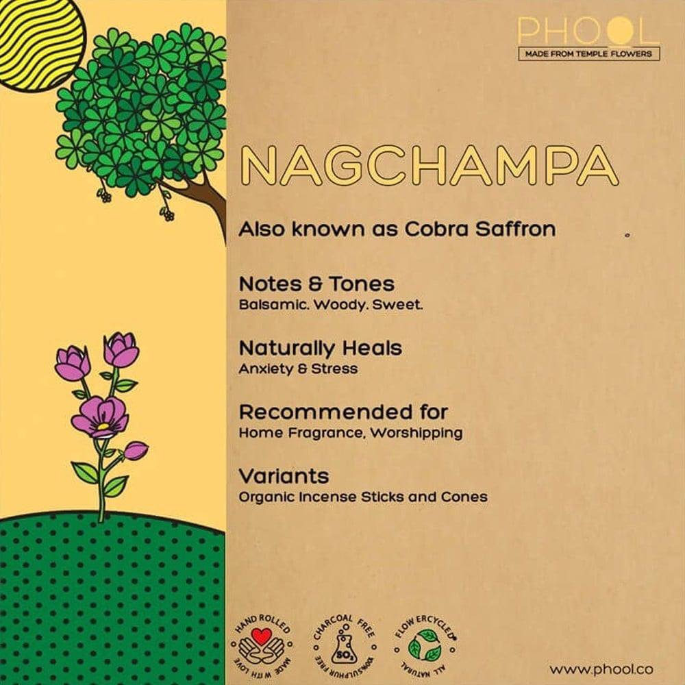 Phool Nagchampa Luxury Incense Sticks / Agarbatti : 1 pack (40 pieces)