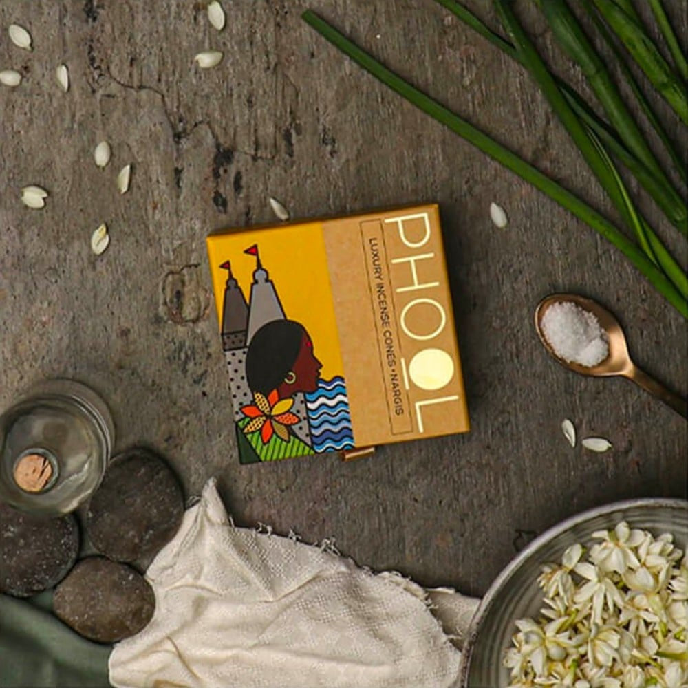 Phool Nargis Luxury Dhoop Cones : 1 pack (40 pieces)