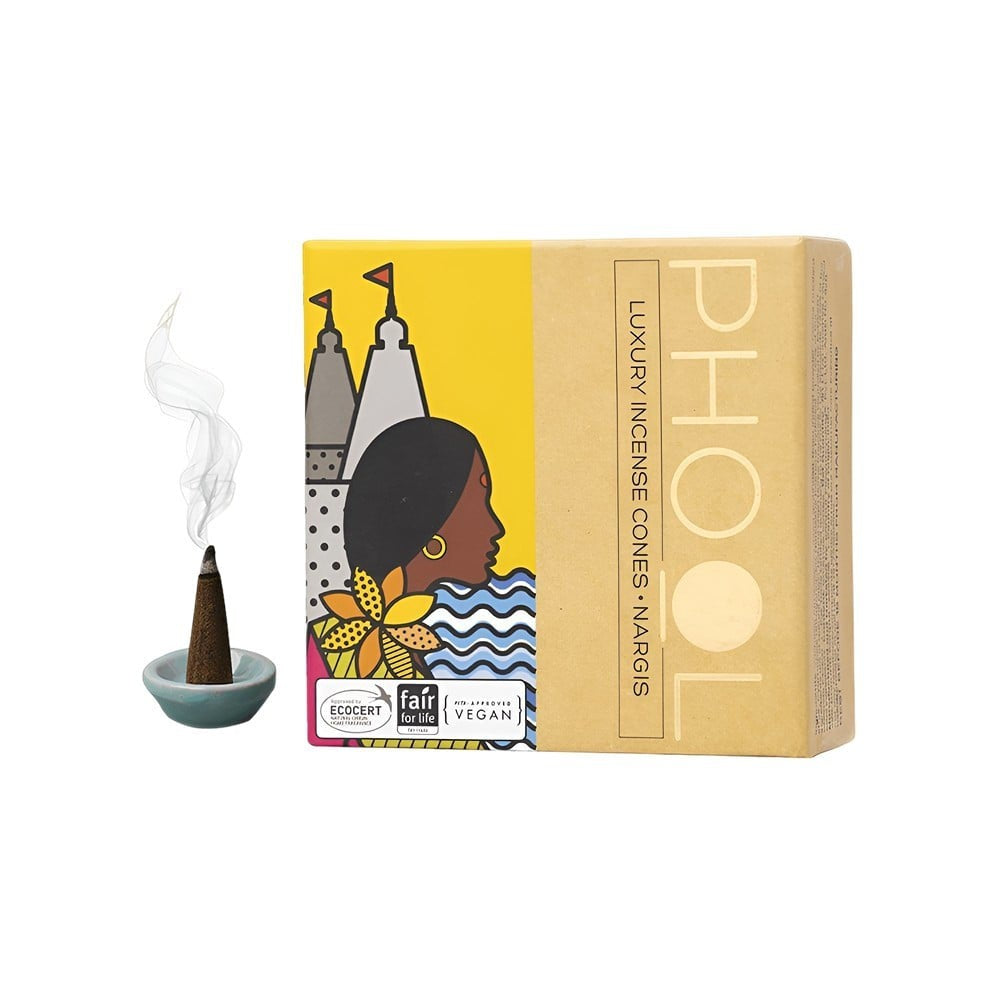Phool Nargis Luxury Dhoop Cones : 1 pack (40 pieces)