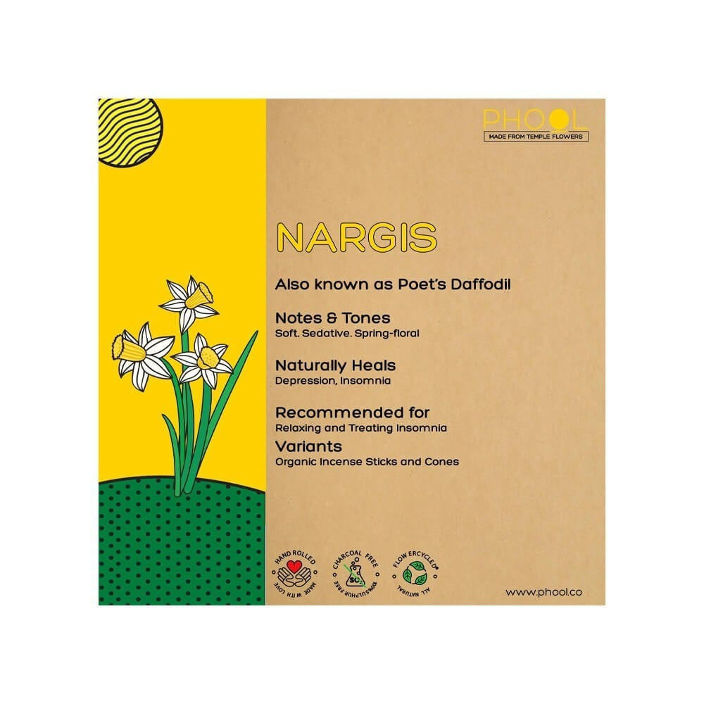 Phool Nargis Luxury Dhoop Cones : 1 pack (40 pieces)