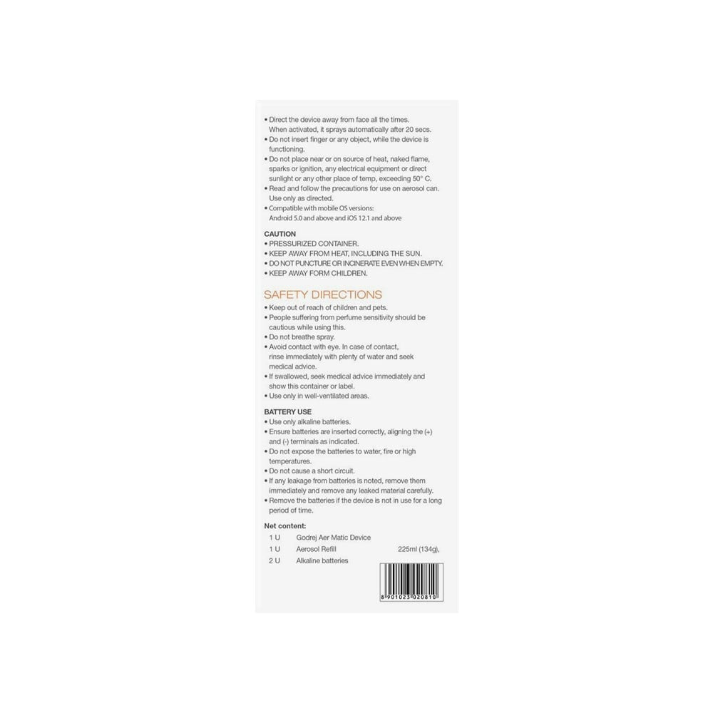 Godrej Aer Smart Matic Automatic Air Freshener Kit - Alive (Bluetooth Enabled) : 225 ml