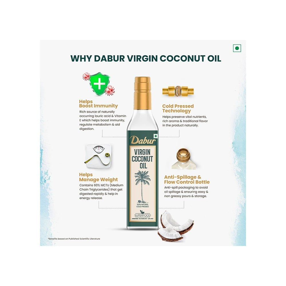 Dabur Virgin Coconut Oil : 500 ml