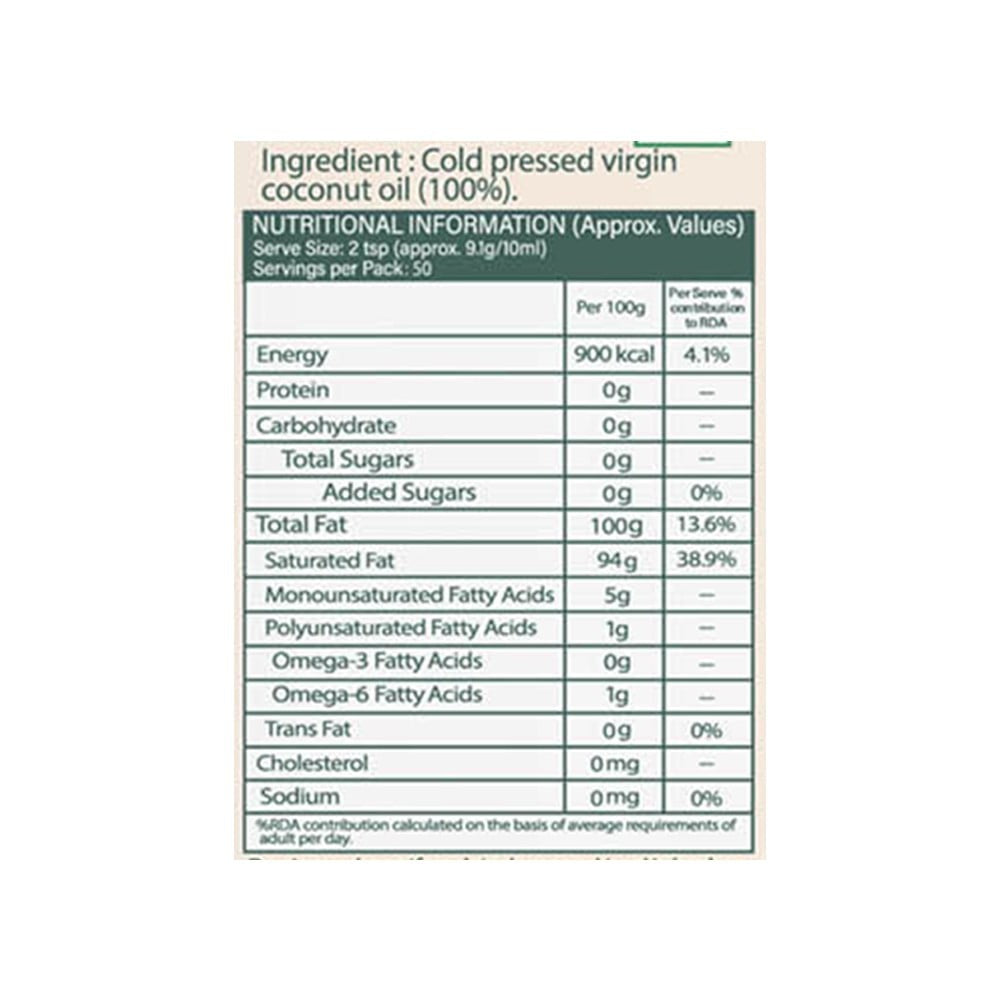 Dabur Virgin Coconut Oil : 500 ml