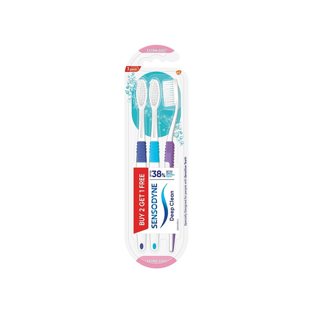 Sensodyne Deep Clean Toothbrush - Buy 2 Get 1 Free : 1 pack (3 pieces)