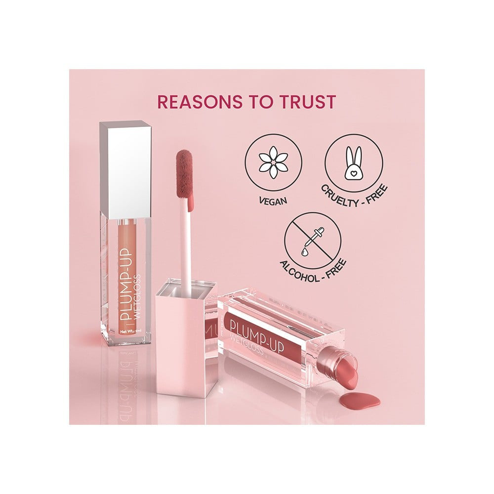 Swiss Beauty Plump-Up Wet Lip Gloss (Barely There) : 2 ml