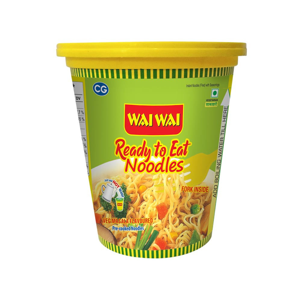 Wai Wai Ready To Eat Cup Noodles - Pack of 3 : 3 x 75 g