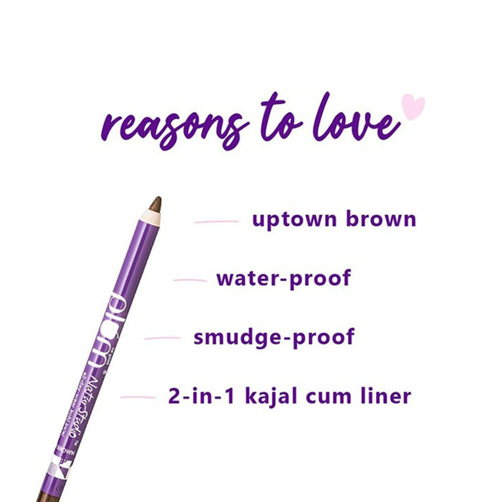 Plum NaturStudio All-Day-Wear Kohl Kajal with Free Sharpner (Uptown Brown) : 1.2 g