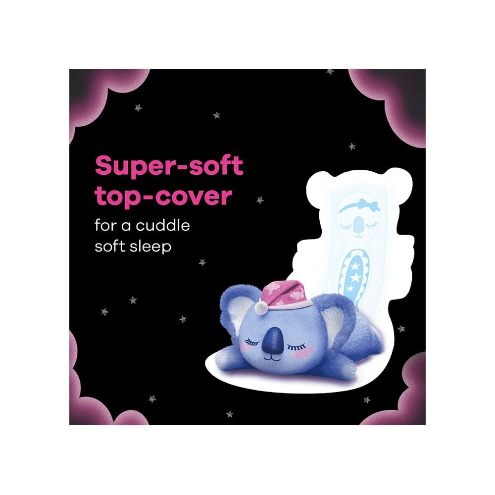 Whisper Bindazzz Nights Koala Soft Sanitary Pads : 10 pieces