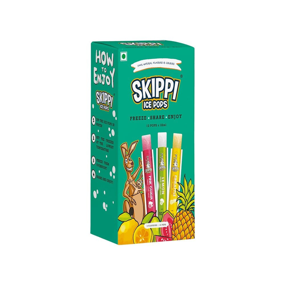 Skippi Natural Flavoured Ice Pops : 384 ml