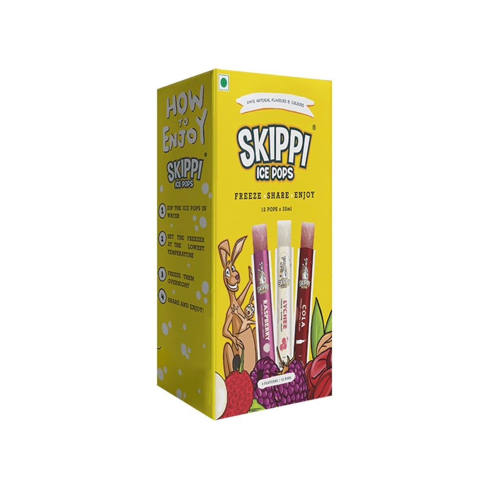 Skippi Natural Flavour Ice Pops : 384 ml
