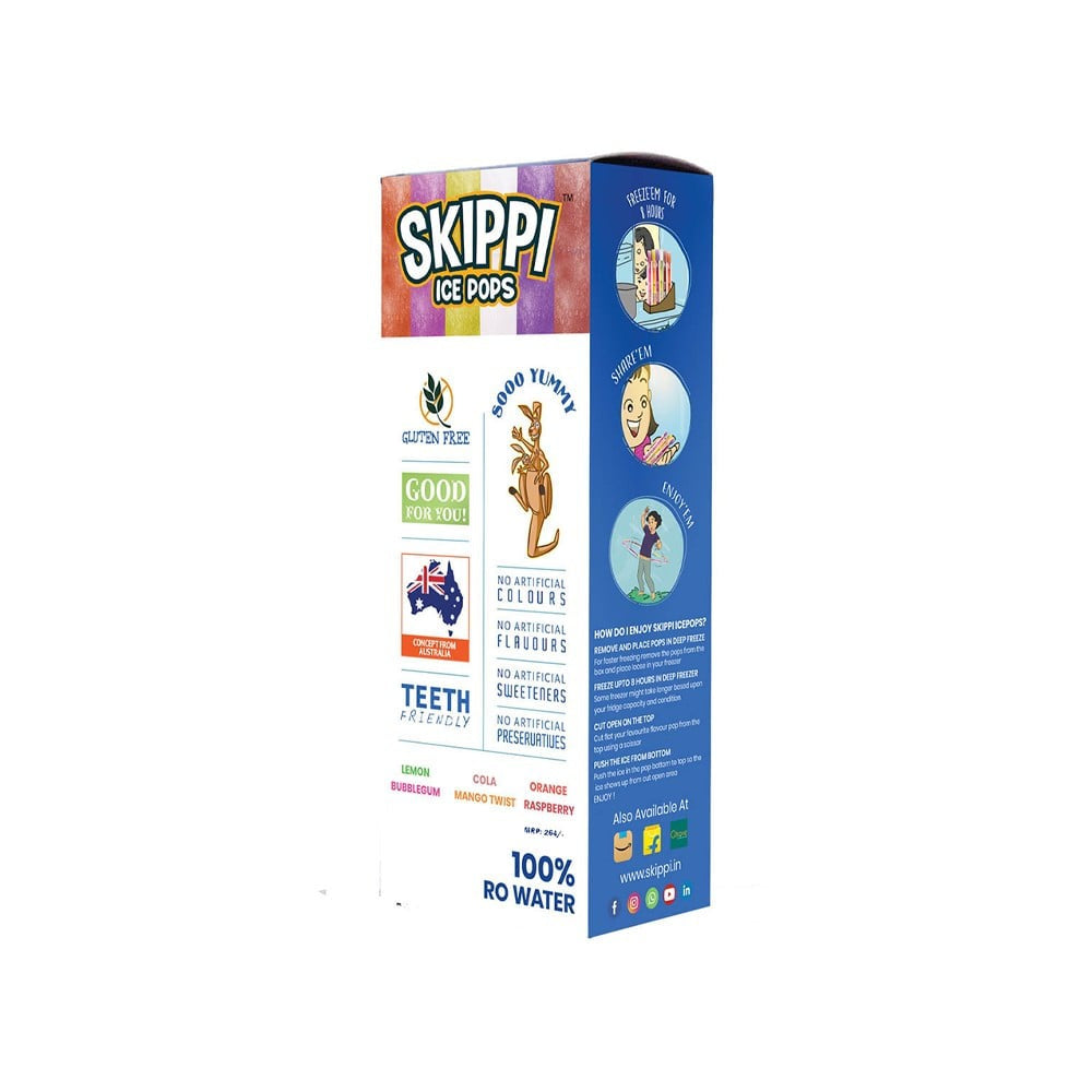 Skippi Natural Multi Flavour Ice Pops : 1 pack (12 piece x 70 ml)