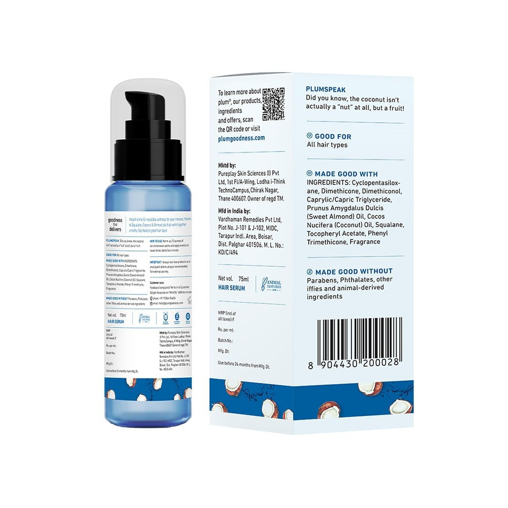 Plum Coconut & Squalane Nutri-Shine Hair Serum : 75 ml