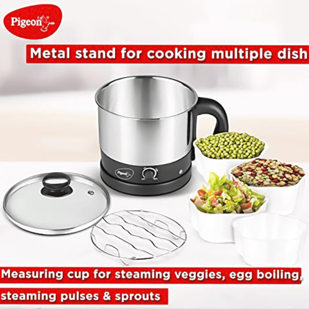 Pigeon Multi Purpose Kettle (600W, FAV Kessel, Black & Silver) : 1 unit