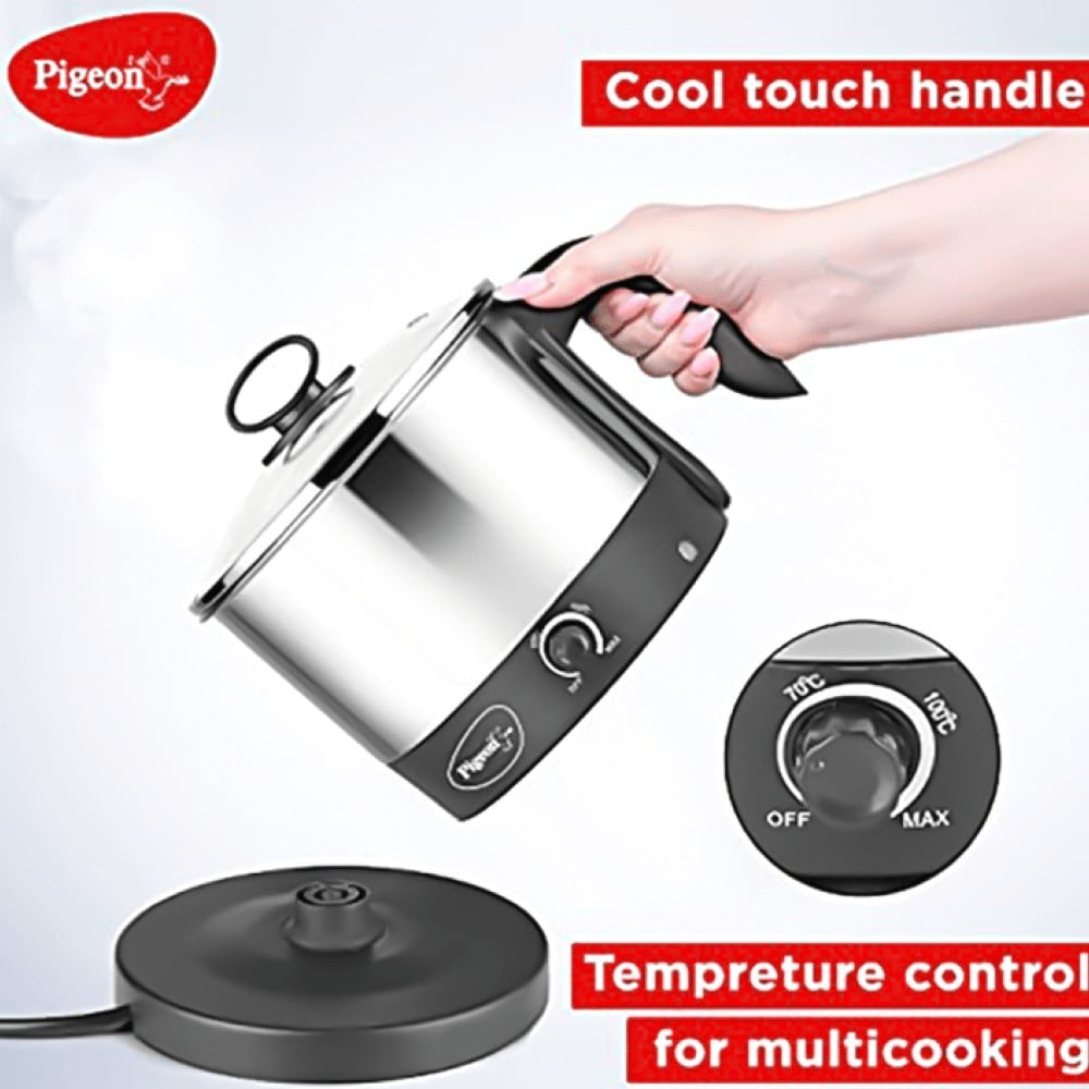 Pigeon Multi Purpose Kettle (600W, FAV Kessel, Black & Silver) : 1 unit