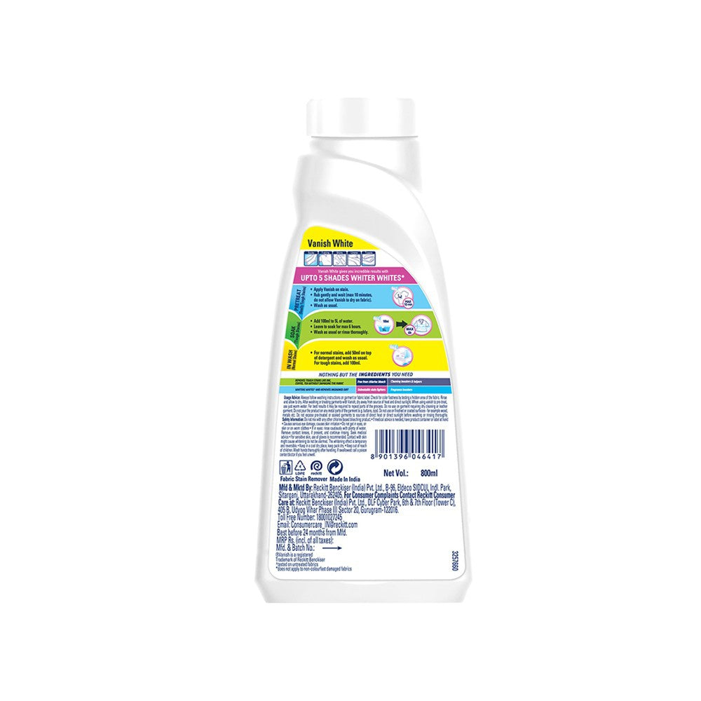 Harpic Disinfectant Liquid Toilet Cleaner - (Original) + Vanish Oxi Action Liquid Stain Remover Combo : 1 l + 800 ml