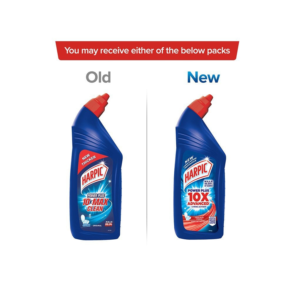 Harpic Disinfectant Liquid Toilet Cleaner - (Original) + Vanish Oxi Action Liquid Stain Remover Combo : 1 l + 800 ml