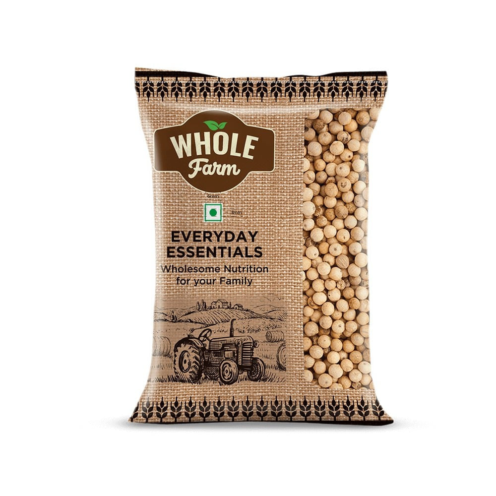 Whole Farm Premium White Peppercorns : 50 g