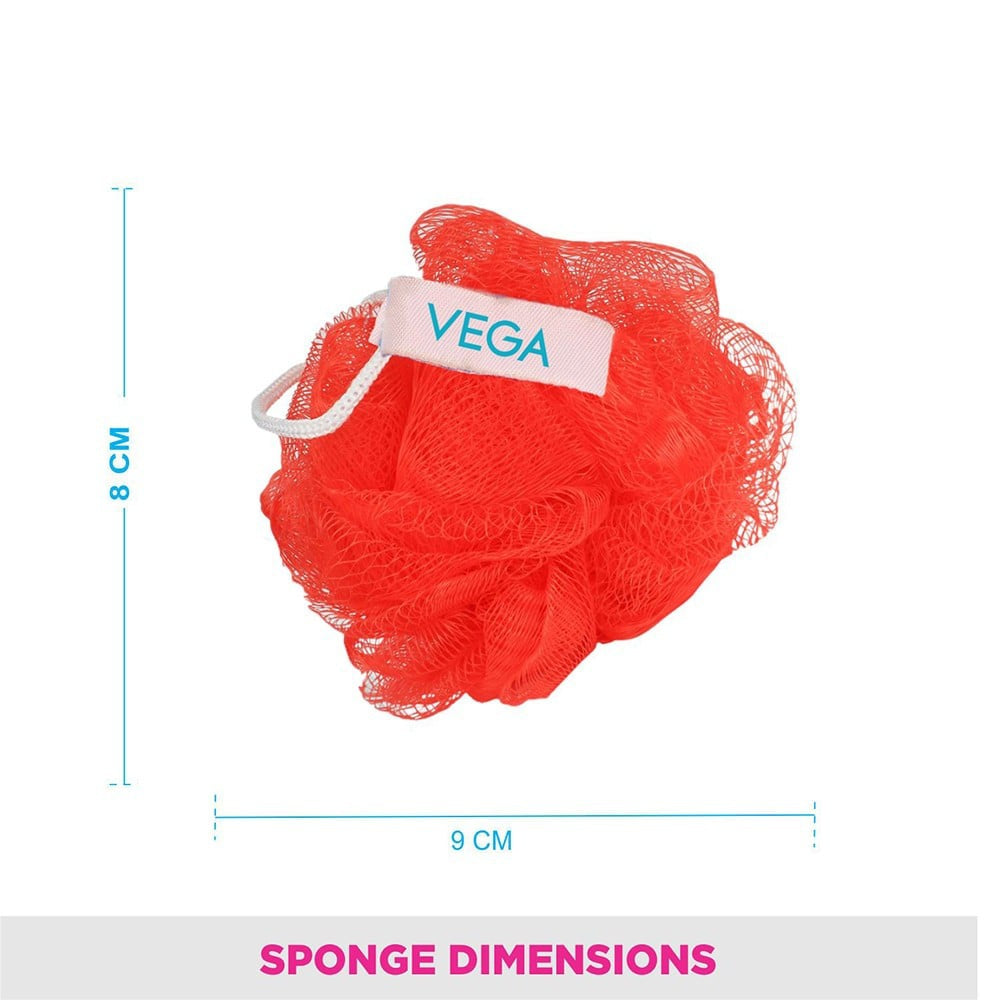 Vega Mini Bath Sponge - Loofah (BA-3/12) : 1 pack (2 pieces)