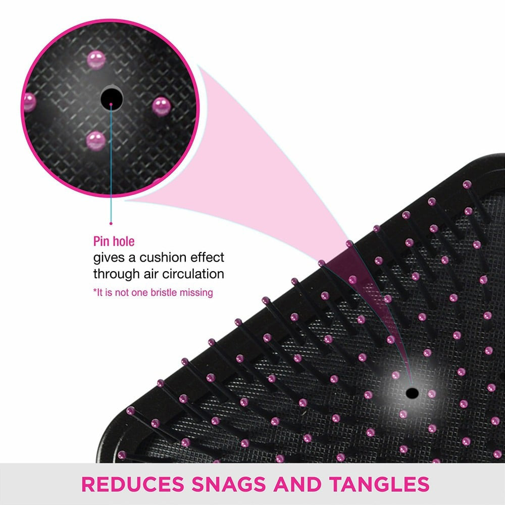 Vega Paddle Hair Brush (Black, Purple) : 1 piece