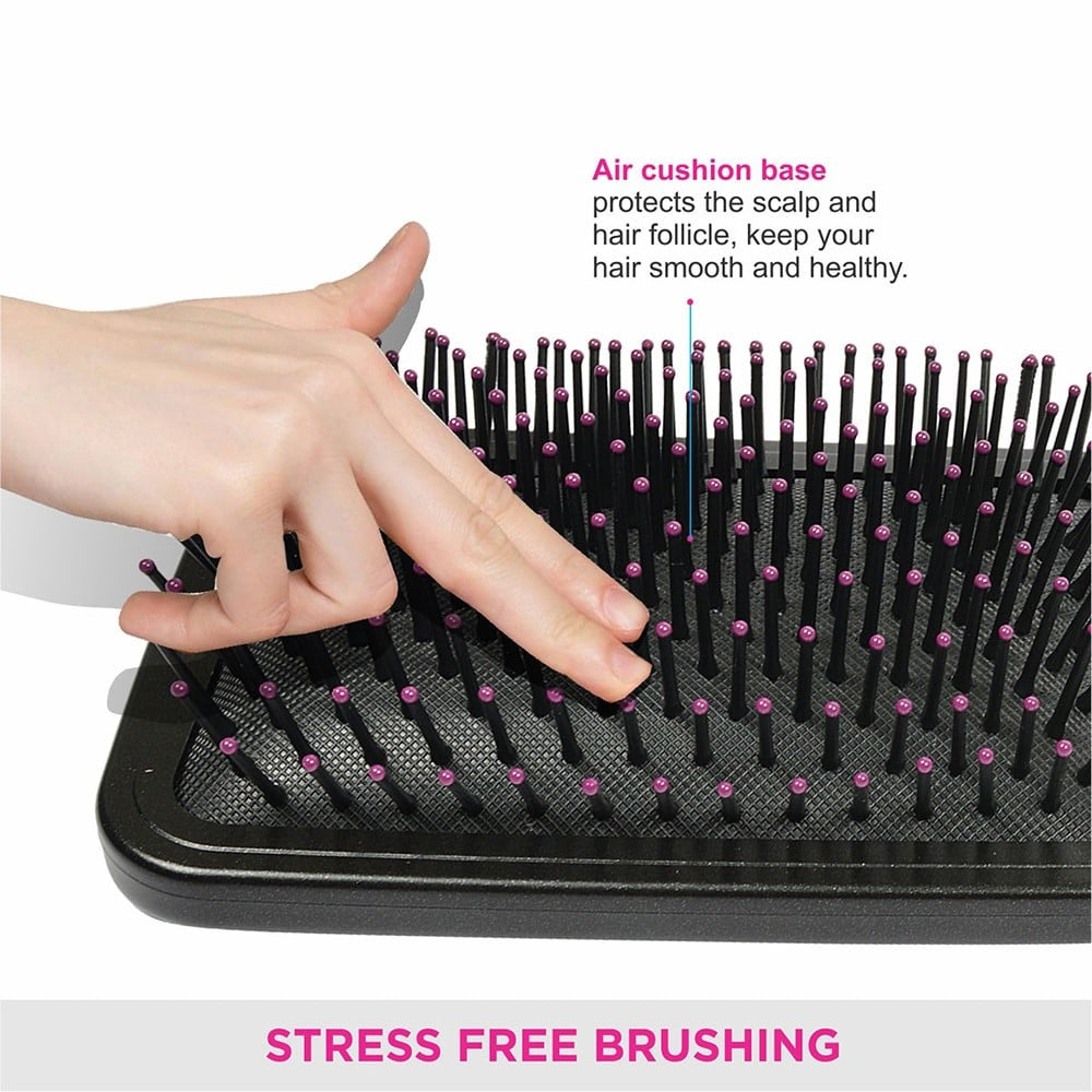 Vega Paddle Hair Brush (Black, Purple) : 1 piece