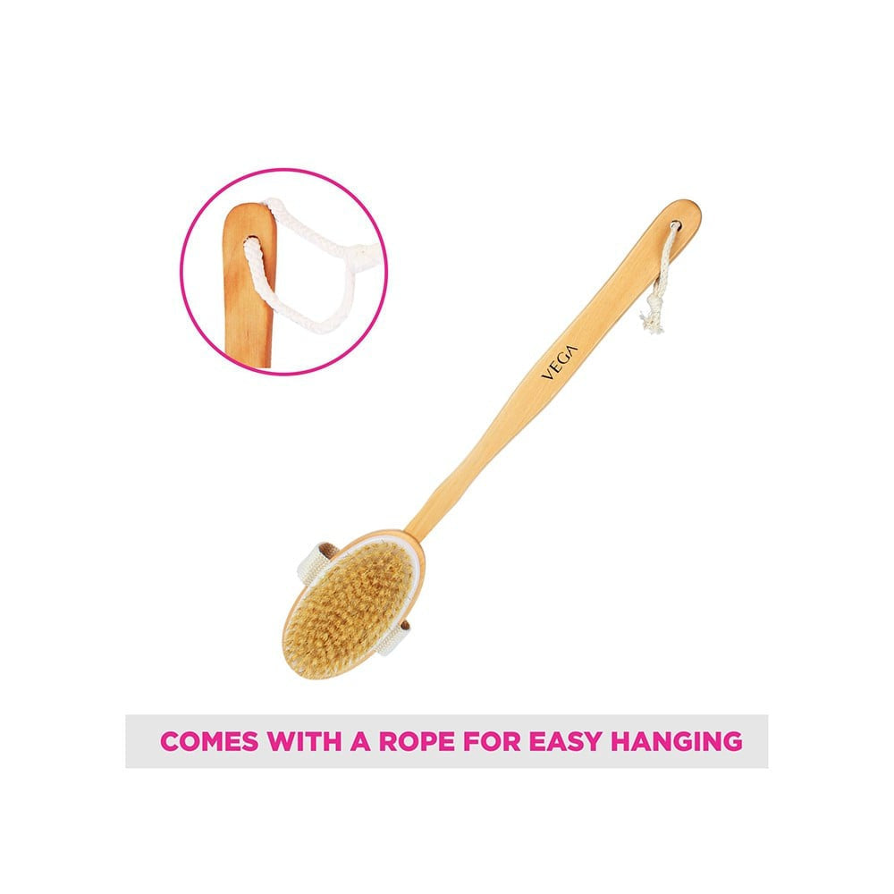 Vega Natural Bristle Bath Brush with Long Handle (NBA-1/3) : 1 piece