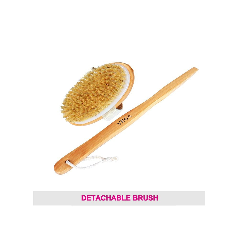 Vega Natural Bristle Bath Brush with Long Handle (NBA-1/3) : 1 piece