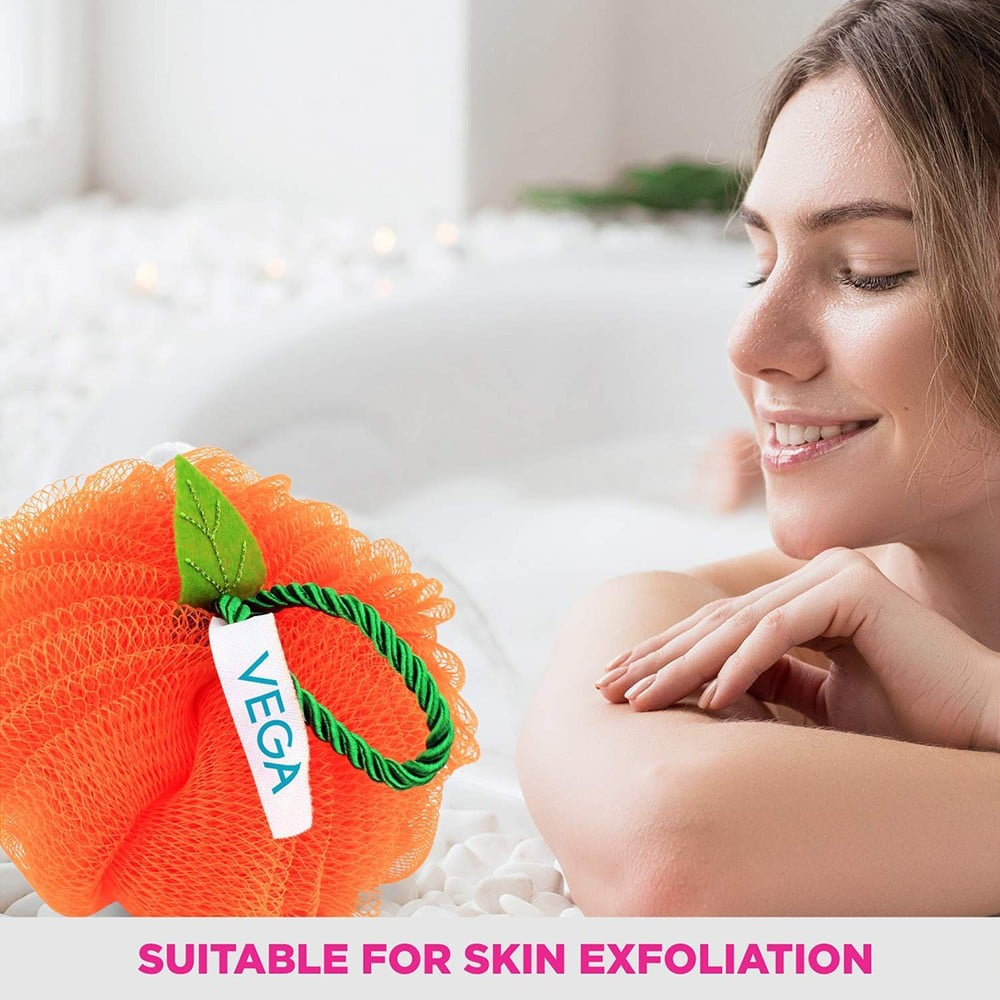 Vega Orange Shaped Bath Sponge Loofah (BA-3/10) : 1 piece