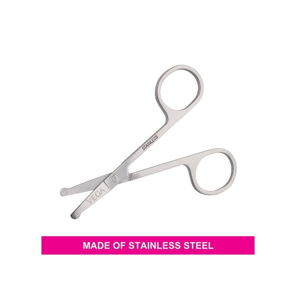 Vega Stainless Steel Nasal Safety Scissors : 1 piece