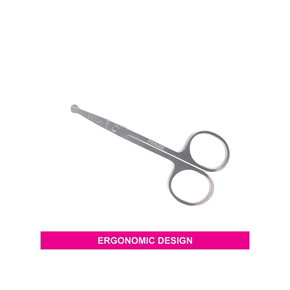 Vega Stainless Steel Nasal Safety Scissors : 1 piece