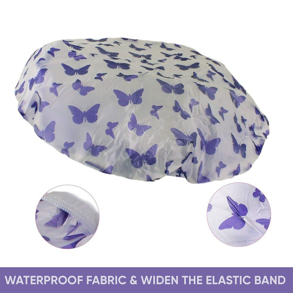 Vega Reusable Waterproof Bathroom Shower Cap (SC-02) : 1 pack (2 pieces)