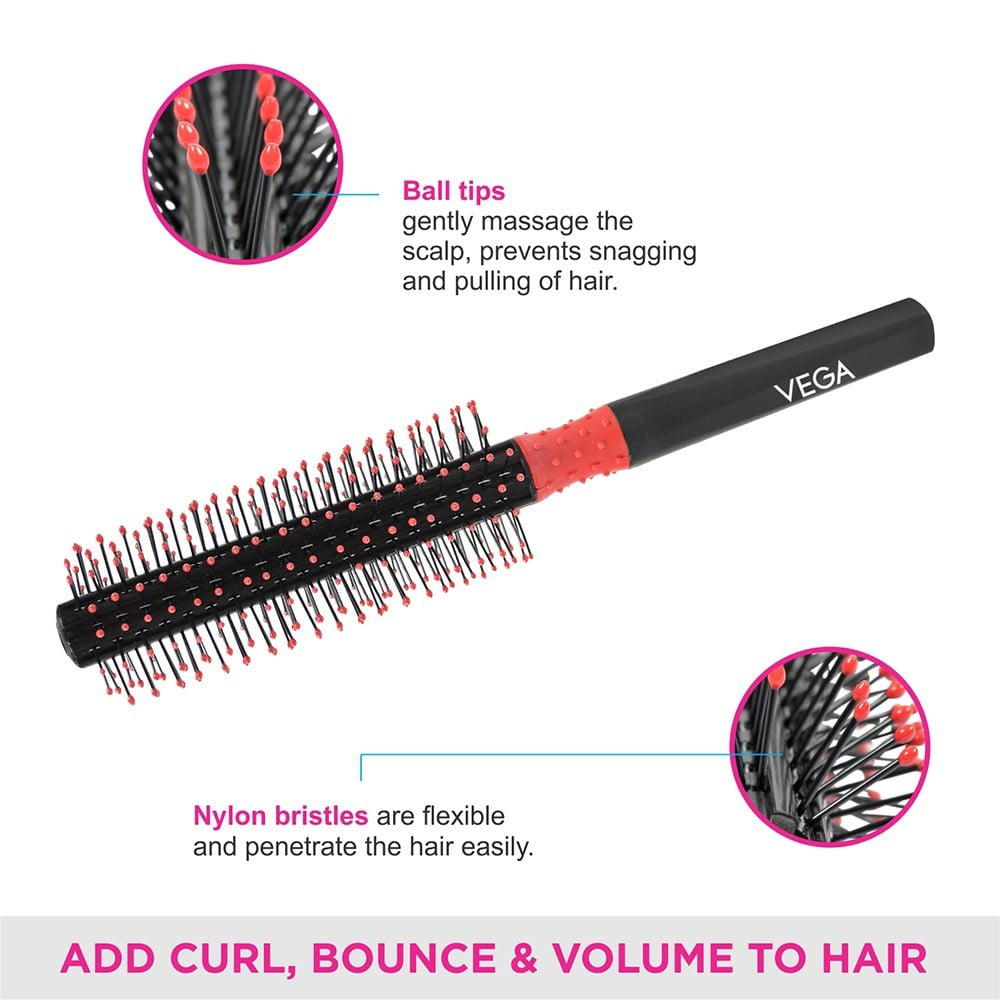 Vega Round Hair Brush (Black) : 1 piece