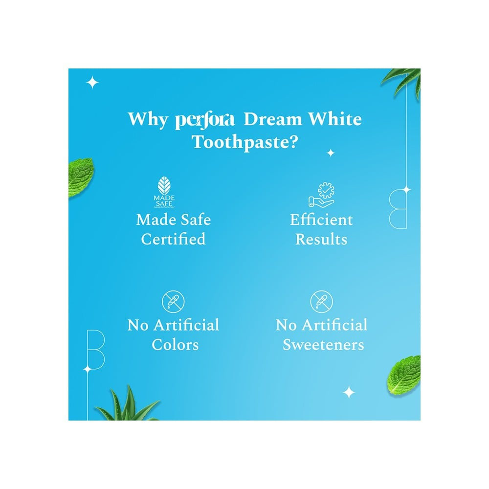 Perfora Dream White - Whitening Toothpaste - Fresh Mint - Pack of 2 : 2 x 75 g