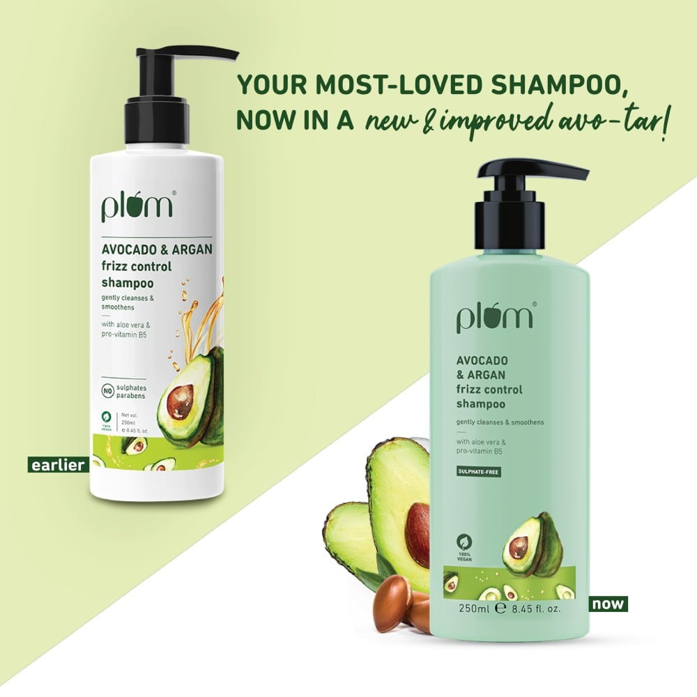Plum Avocado And Argan Frizz Control Shampoo : 250 ml