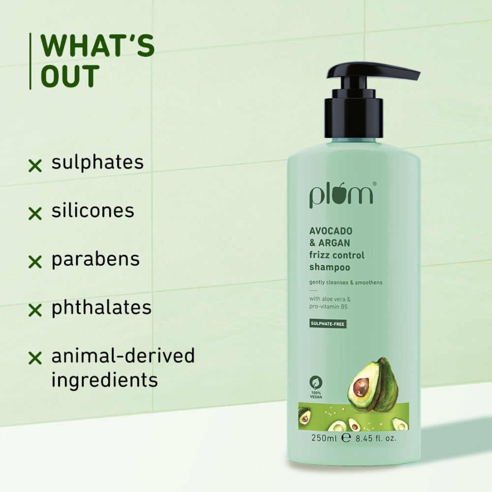 Plum Avocado And Argan Frizz Control Shampoo : 250 ml