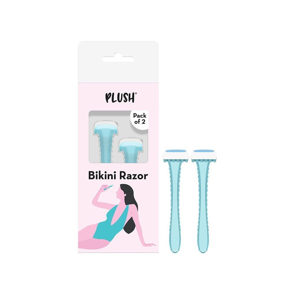 Plush Bikini Razor + Plush Rash Free Sanitary Pads (8L+6XL and 2 Free Liners) Combo : 14 pieces + 1 pack (2 pieces)