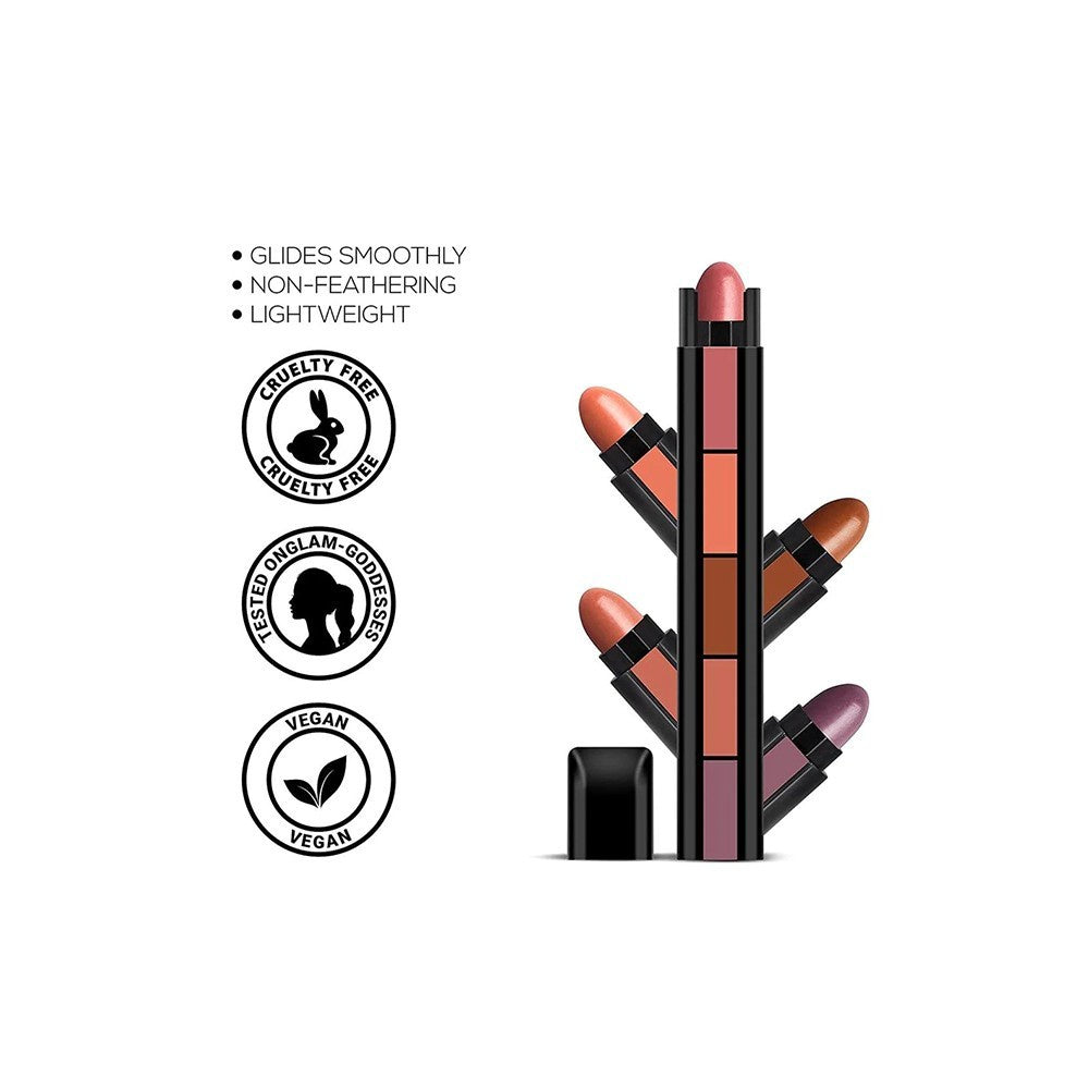 Renee Madness PH Stick + Renee FAB 5 Matte Finish 5 In 1 Lipstick (Nude) : 3 g + 7.5 g