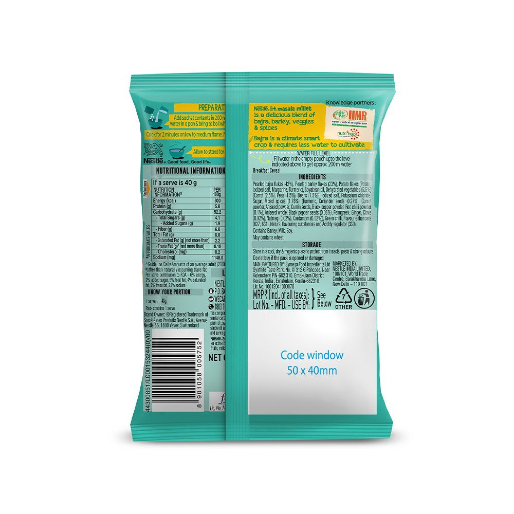 Nestle a+ Masala Millet (Veggie Masala) : 40 g