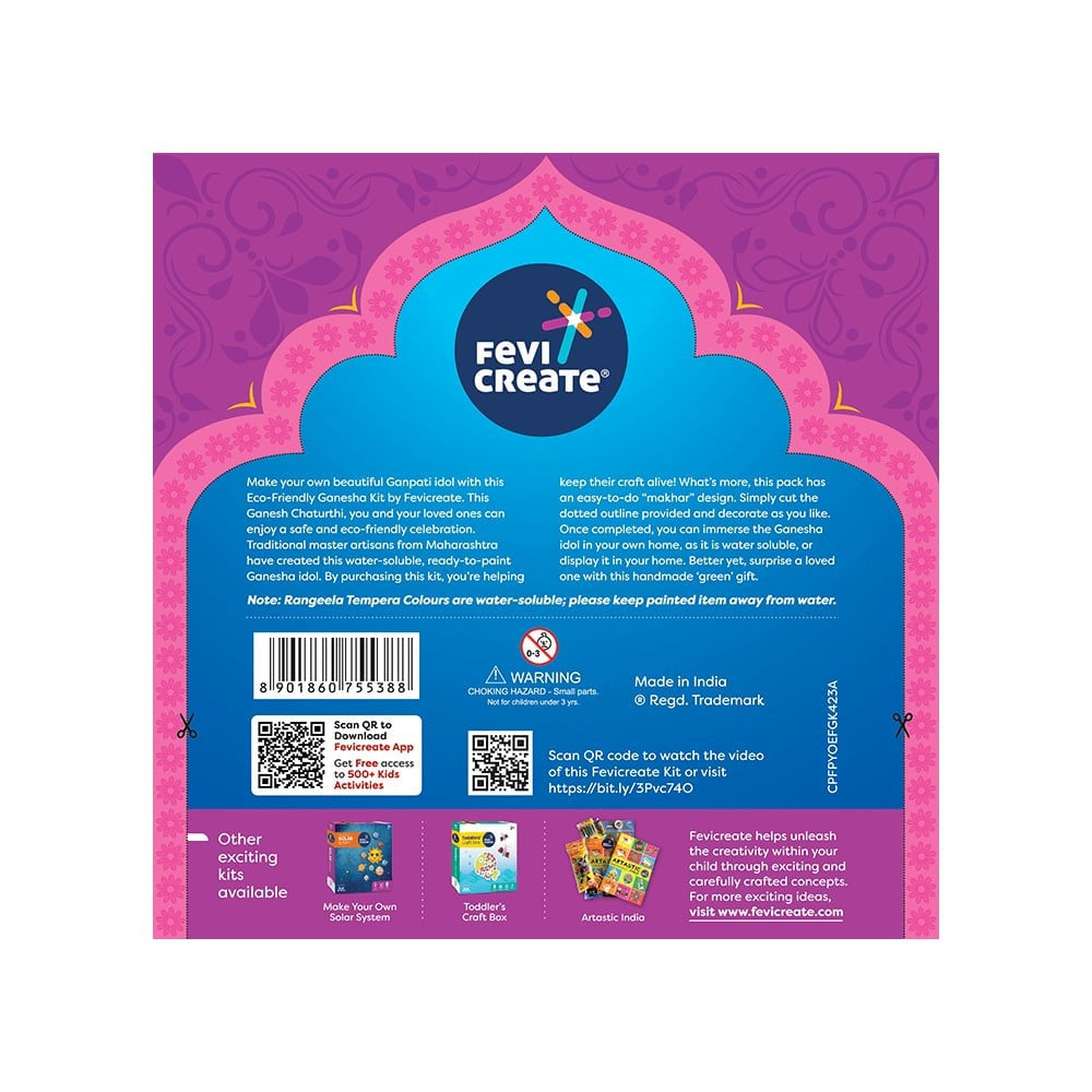 Pidilite Fevicreate Eco Friendly Ganesha Art Kit : 1 unit