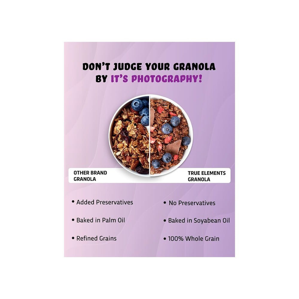 True Elements Dark Chocolate Granola : 400 g