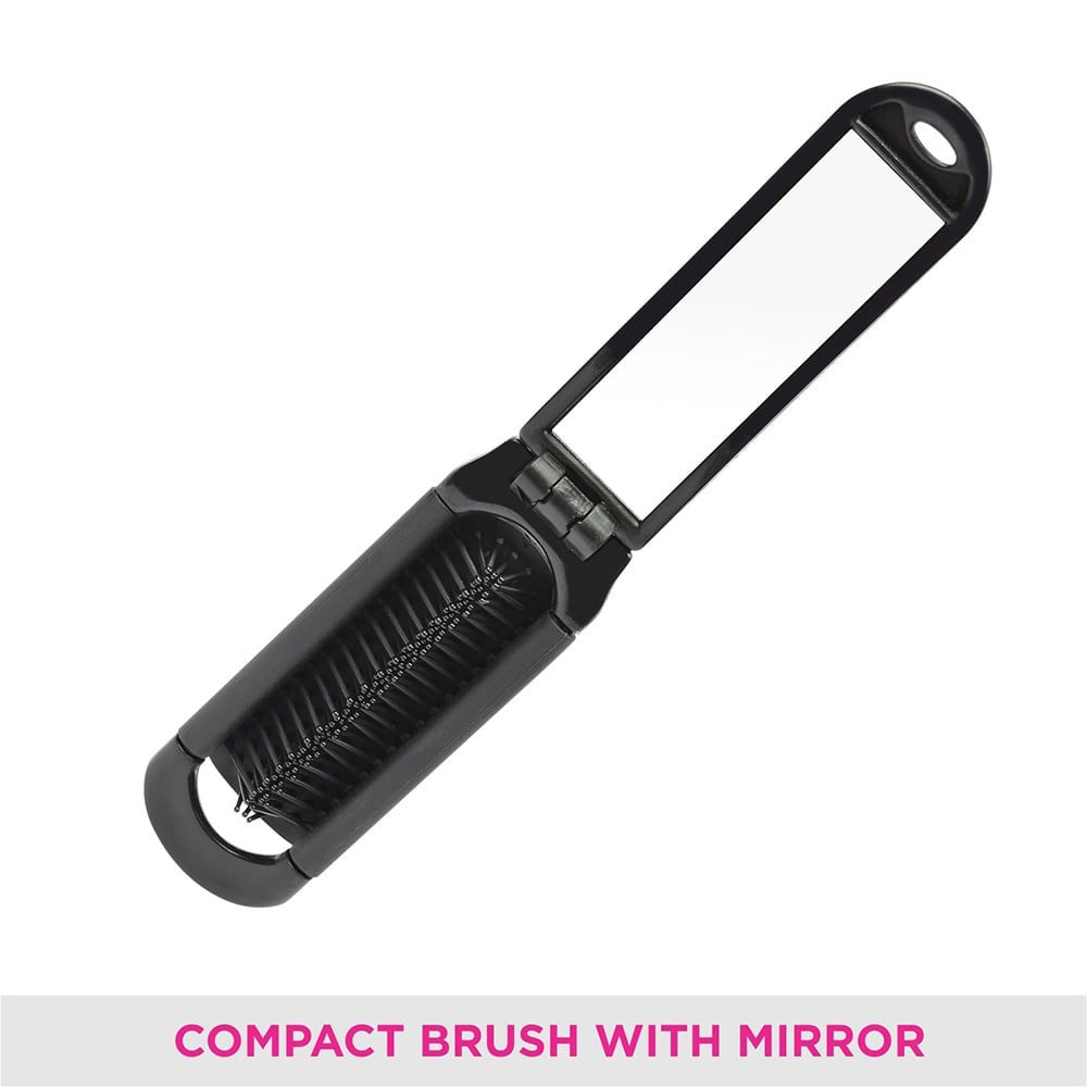Vega Folding Compact Hair Brush (Black) : 1 piece