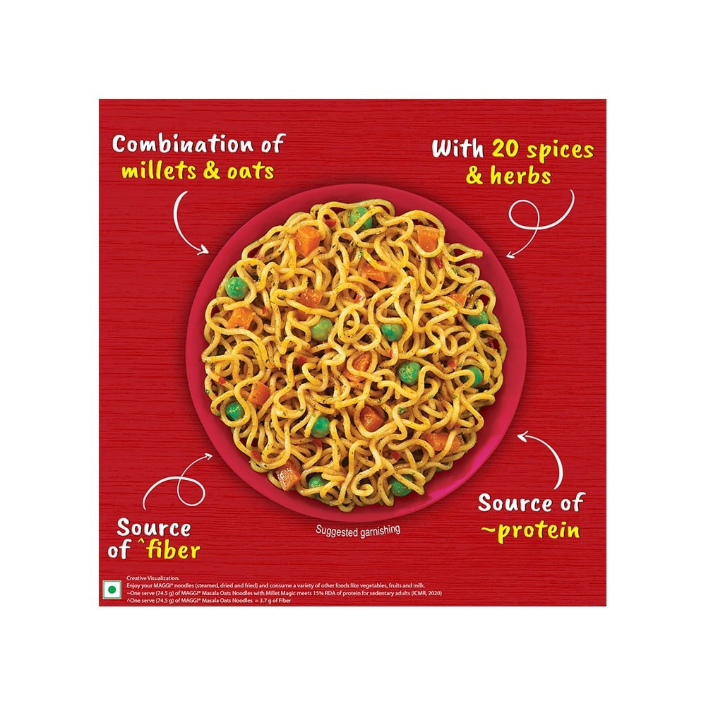 Maggi Nutri-Licious Masala Oats Instant Noodles with Millet Magic : 298 g