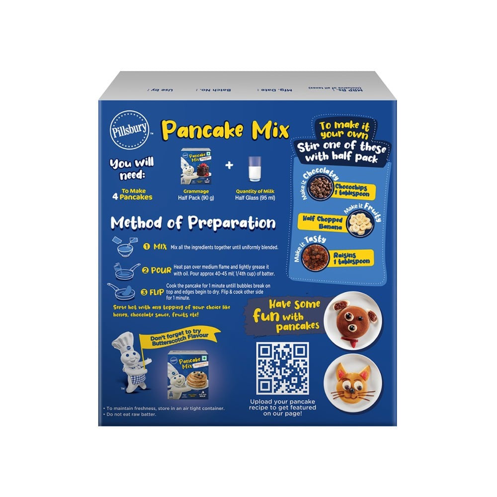 Pillsbury Chocolate Flavour Pancake Mix : 180 g