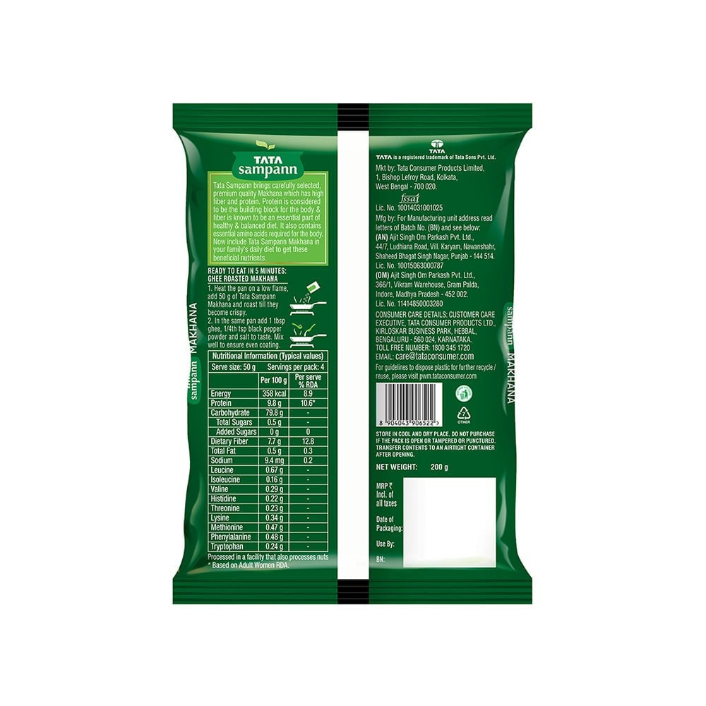 Tata Sampann High Protein Makhana : 200 g
