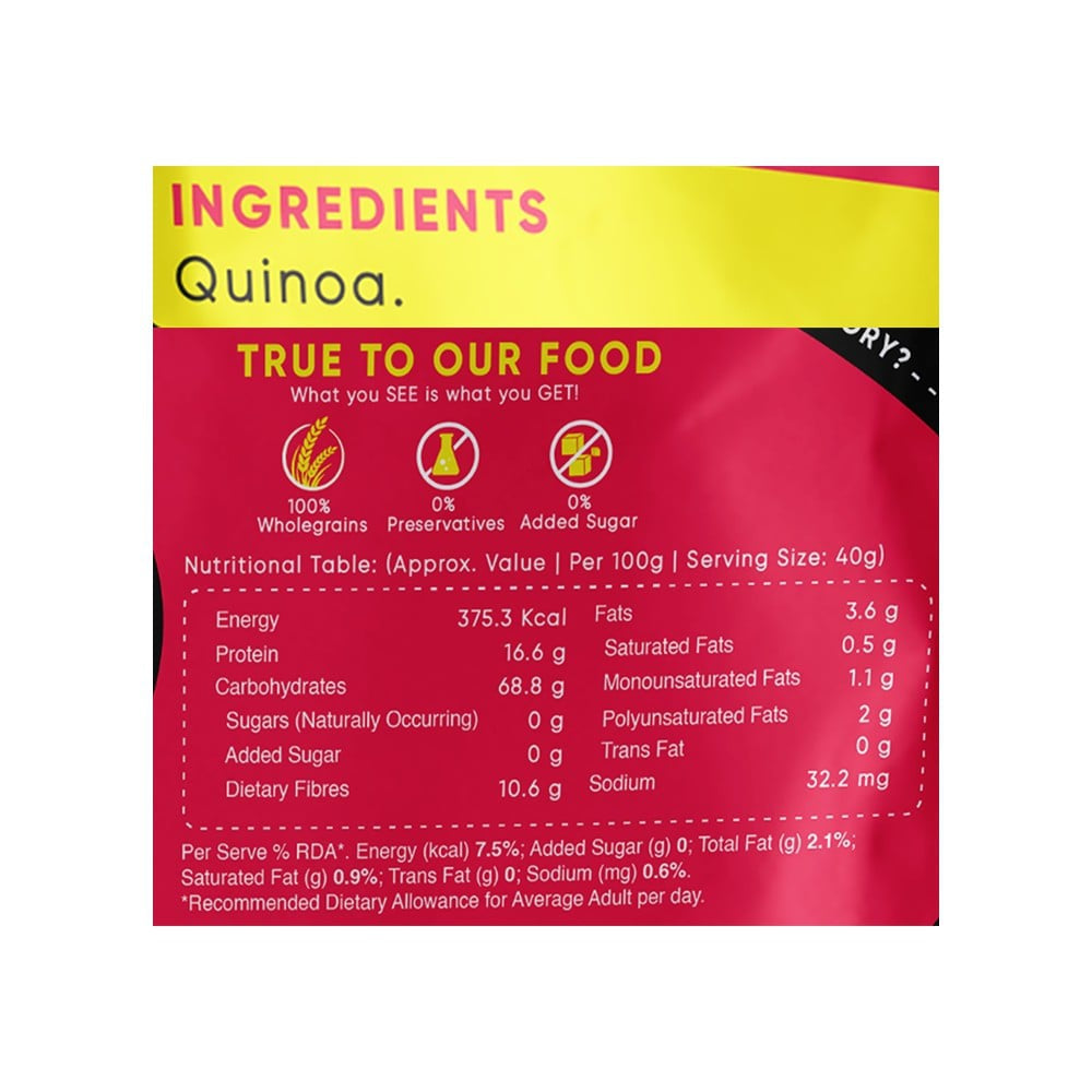 True Elements Whole Quinoa Flour - High-Protein Atta : 1 kg
