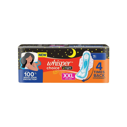 Whisper Choice Nights Sanitary Pads : 16 pieces
